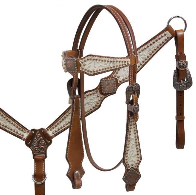 Showman PONY Double Stitched Leather 1.5" Wide BREAST COLLAR Stainless Hardware